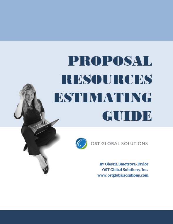 Proposal Resources Estimating Guide Book Cover By Olessia Smotrova OST Global Solutions