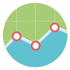 Progress chart icon representing measuring skill progress in BD, capture, and proposals.