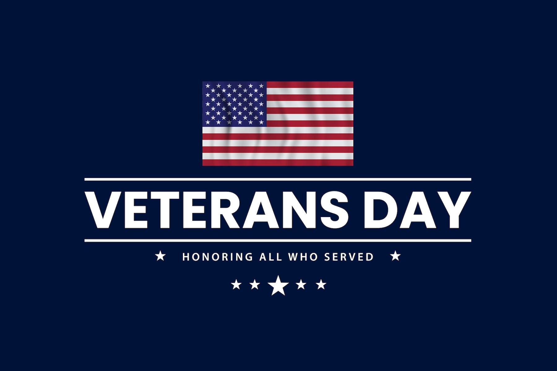 Veterans day celebration design. Honoring all who served. Veterans day background with american flag